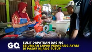 Sulit Dapatkan Daging Sejumlah Lapak Pedagang Ayam di Pasar Kijang Tutup