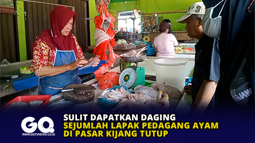 Sulit Dapatkan Daging Sejumlah Lapak Pedagang Ayam di Pasar Kijang Tutup