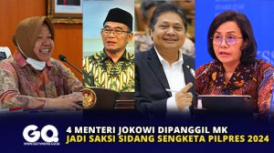 4 Menteri Jokowi Dipanggil MK Jadi Saksi Sidang Sengketa Pilpres 2024