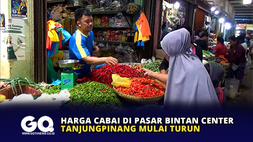 Harga Cabai di Pasar Bintan Center Tanjungpinang Mulai Turun