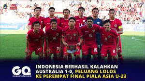 Indonesia Berhasil Kalahkan Australia 1-0, Peluang Lolos ke Perempat Final Piala Asia U-23