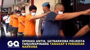 Operasi Antik, Satnarkoba Polresta Tanjungpinang Tangkap 9 Pengedar Narkoba
