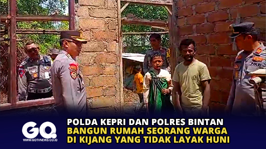 Polda Kepri dan Polres Bintan Bangun Rumah Seorang Warga di Kijang Yang Tidak Layak Huni
