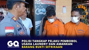 Polisi Tangkap Pelaku Pembobol Usaha Laundry dan Amankan Barang Bukti Setrikaan