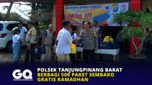 Polsek Tanjungpinang Barat Berbagi 500 Paket Sembako Gratis Ramadhan