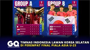 Timnas Indonesia Lawan Korea Selatan di Perempat Final Piala Asia U-23
