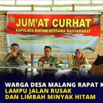 Warga Desa Malang Rapat Keluhkan Lampu Jalan Rusak dan Limbah Minyak Hitam