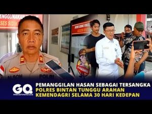 Pemanggilan Hasan Sebagai Tersangka, Polres Bintan Tunggu Arahan Kemendagri Selama 30 Hari Kedepan