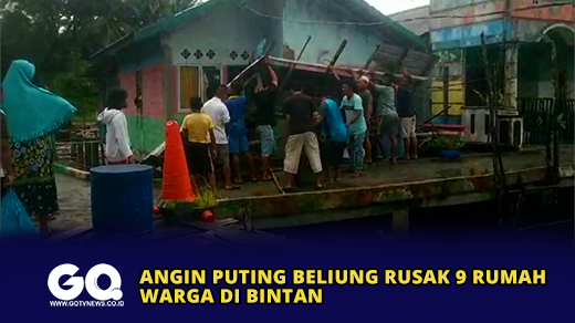 Angin Puting Beliung Rusak 9 Rumah Warga di Bintan