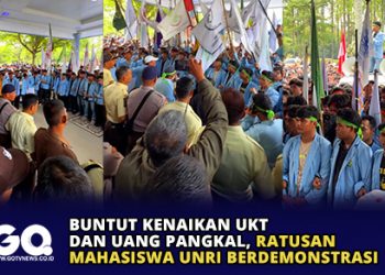 Buntut Kenaikan UKT dan Uang Pangkal, Ratusan Mahasiswa Unri Berdemonstrasi