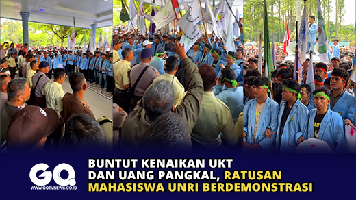 Buntut Kenaikan UKT dan Uang Pangkal, Ratusan Mahasiswa Unri Berdemonstrasi