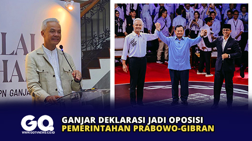 Ganjar Deklarasi Jadi Oposisi Pemerintahan Prabowo-Gibran