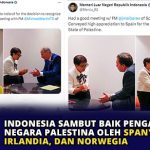 Indonesia Sambut Baik Pengakuan Negara Palestina oleh Spanyol, Irlandia, dan Norwegia