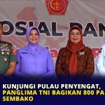 Kunjungi Pulau Penyengat, Panglima TNI Bagikan 800 Paket Sembako