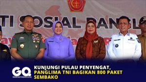 Kunjungi Pulau Penyengat, Panglima TNI Bagikan 800 Paket Sembako