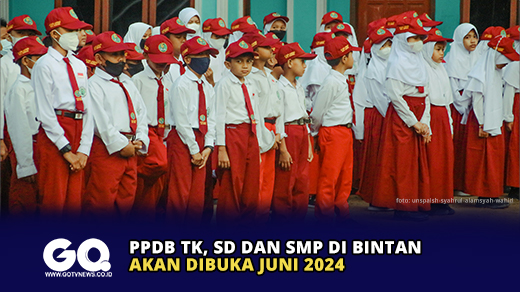PPDB TK, SD dan SMP di Bintan Akan Dibuka Juni 2024