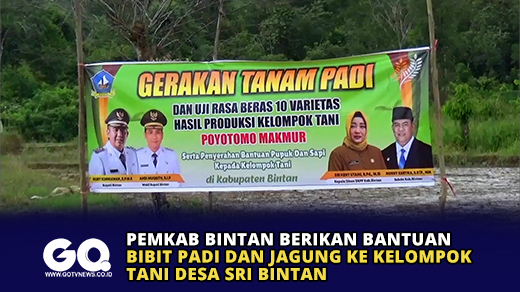 Pemkab Bintan Berikan Bantuan Bibit Padi dan Jagung ke Kelompok Tani Desa Sri Bintan