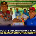 Polisi Berikan Bantuan Kepada Korban Angin Puting Beliung di Bintan