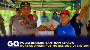 Polisi Berikan Bantuan Kepada Korban Angin Puting Beliung di Bintan
