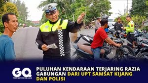 Puluhan Kendaraan Terjaring Razia Gabungan dari UPT Samsat Kijang dan Polisi
