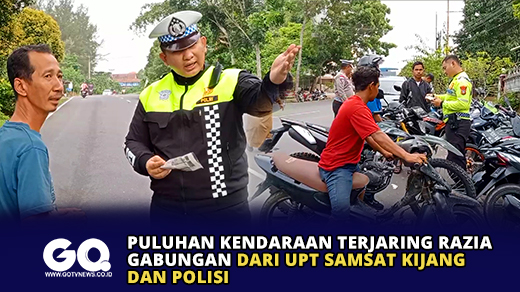 Puluhan Kendaraan Terjaring Razia Gabungan dari UPT Samsat Kijang dan Polisi