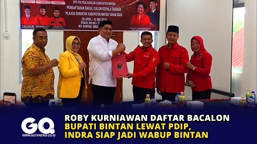 Roby Kurniawan Daftar Bacalon Bupati Bintan Lewat PDIP, Indra Siap Jadi Wabup Bintan