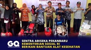 Sentra Abiseka Pekanbaru Kementerian Sosial RI Berikan Bantuan Alat Kesehatan
