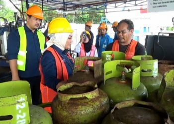Hasil Sidak Pengisian Tabung Gas LPG 3 Kg, Disdagin Tanjungpinang Tidak Temukan Kecurangan.
