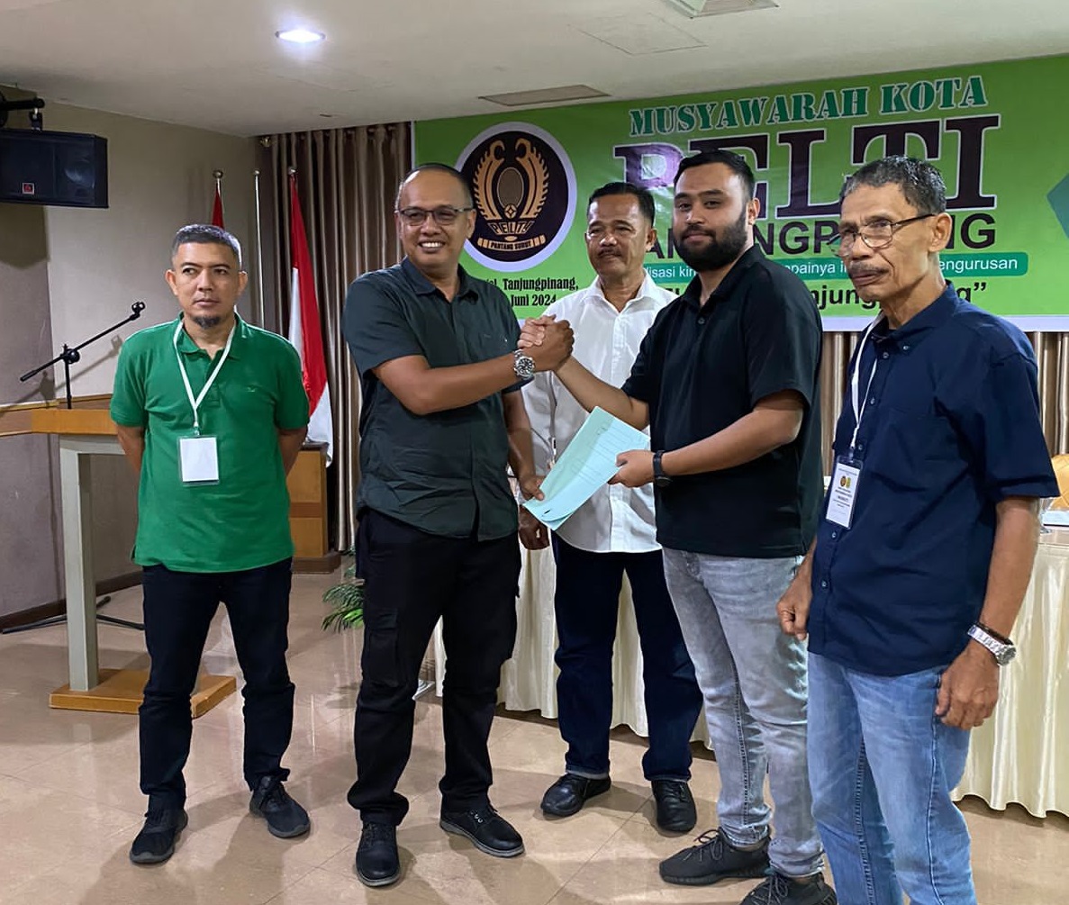 Terpilih Aklamasi, Ranta Fauzi Sembiring pimpin PELTI Kota Tanjungpinang.