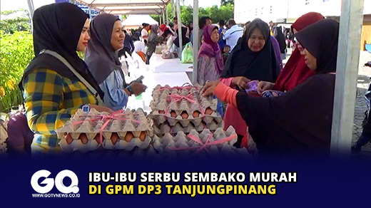 Ibu-Ibu Serbu Sembako Murah di GPM DP3 Tanjungpinang