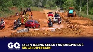 Jalan Daeng Celak Tanjungpinang Mulai Diperbaiki