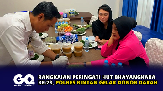 Rangkaian Peringati HUT Bhayangkara ke-78, Polres Bintan Gelar Donor Darah