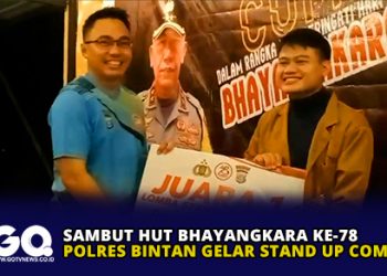 Sambut HUT Bhayangkara ke-78, Polres Bintan Gelar Stand Up Comedy