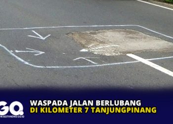 Waspada Jalan Berlubang di Kilometer 7 Tanjungpinang