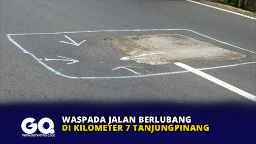 Waspada Jalan Berlubang di Kilometer 7 Tanjungpinang