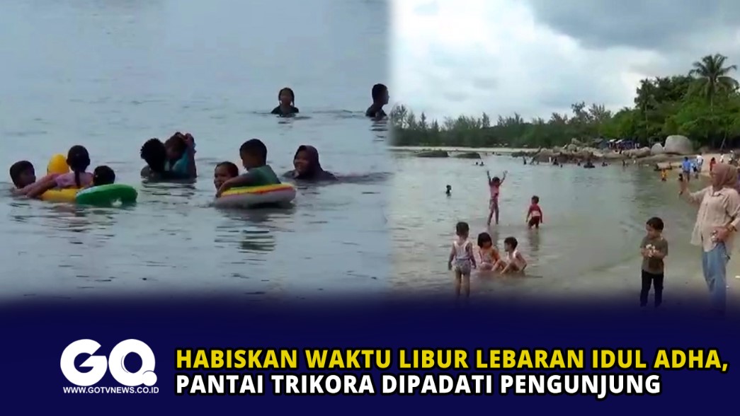 Habiskan Waktu Libur Lebaran Idul Adha, Pantai Trikora Dipadati Pengunjung