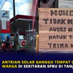 Antrian Solar Ganggu Tempat Usaha Warga di Sekitaran SPBU di Tanjungpinang