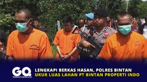 Lengkapi Berkas Hasan, Polres Bintan Ukur Luas Lahan PT Bintan Properti Indo