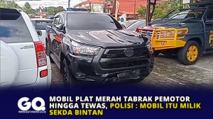 Mobil Plat Merah Tabrak Pemotor Hingga Tewas, Polisi : Mobil Itu Milik Sekda Bintan