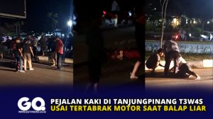 Pejalan Kaki di Tanjungpinang Tewas Usai Tertabrak Motor saat Balap Liar