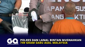 Polres dan Lanal Bintan Musnahkan 749 Gram Sabu Asal Malaysia