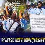 Ratusan Sopir JakLingko Demo di Depan Balai Kota Jakarta