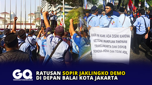 Ratusan Sopir JakLingko Demo di Depan Balai Kota Jakarta