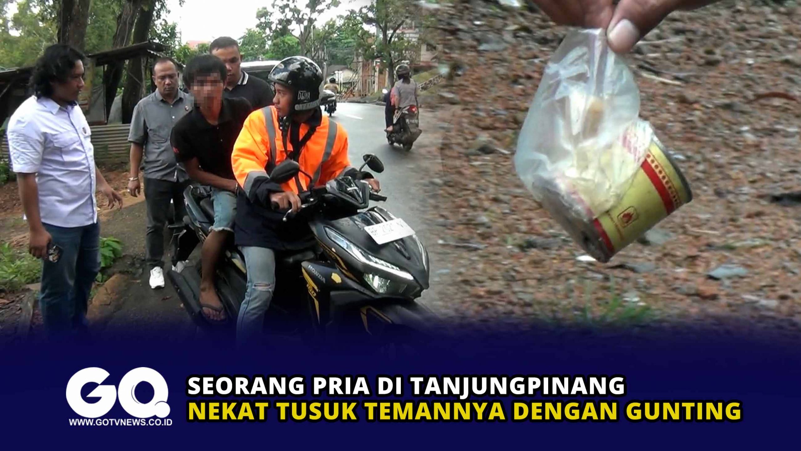 Seorang Pria di Tanjungpinang Nekat Tusuk Temannya dengan Gunting