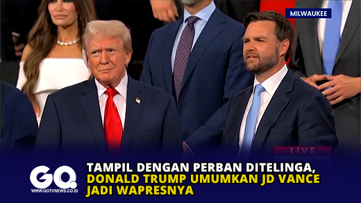 Tampil dengan Perban Ditelinga, Donald Trump Umumkan JD Vance Jadi Wapresnya