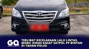 Terlibat Kecelakaan Lalu Lintas, Mobil Dinas Kasat Satpol PP Bintan di Tahan Polisi