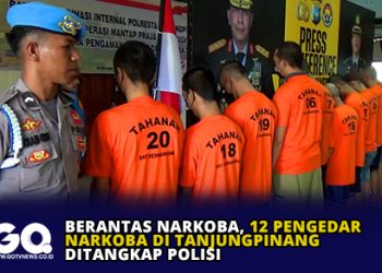 Berantas Narkoba, 12 Pengedar Narkoba di Tanjungpinang Ditangkap Polisi