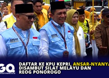 Daftar ke KPU Kepri, Ansar-Nyanyang Disambut Silat Melayu dan Reog Ponorogo