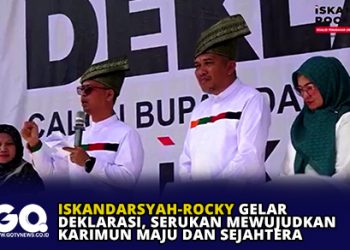 Iskandarsyah-Rocky Gelar Deklarasi, Serukan Mewujudkan Karimun Maju dan Sejahtera
