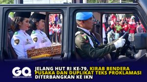 Jelang HUT RI ke-79, Kirab Bendera Pusaka dan Duplikat Teks Proklamasi Diterbangkan ke IKN